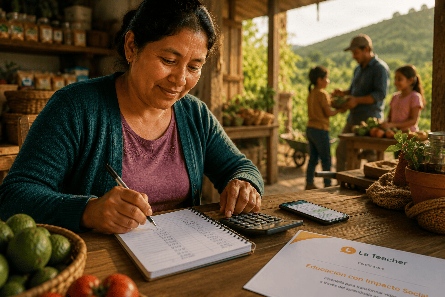 Personas en comunidad rural celebrando la finalización de un programa educativo con impacto social